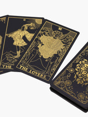 Gold Foil Tarot Deck Gift Box + Guidebok