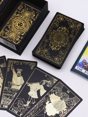 Gold Foil Tarot Deck Gift Box + Guidebok