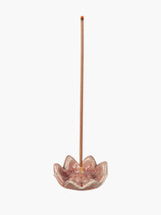 Lotus rökelsehållare keramik rosa