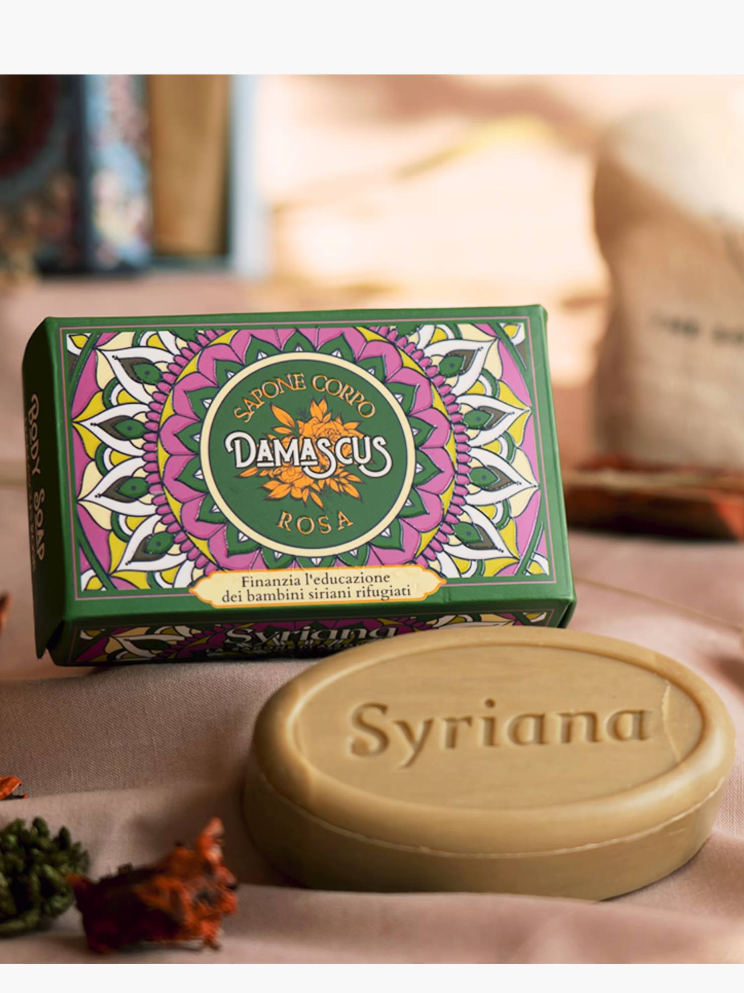 Syriana Rose Damascus Aleppo Soap 125g