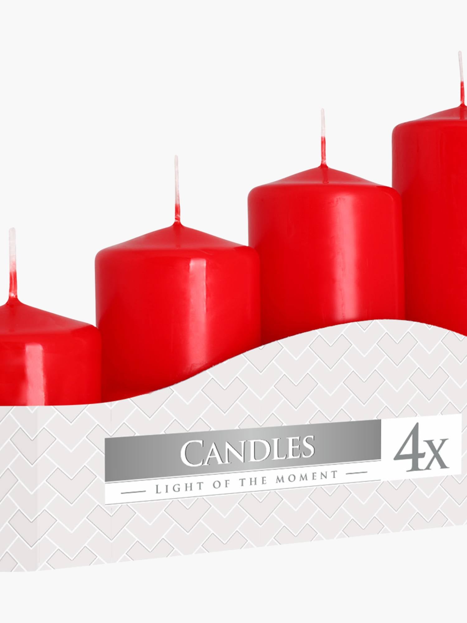 Blockljus Aura Candles Red x 4