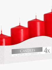 Blockljus Aura Candles Red x 4