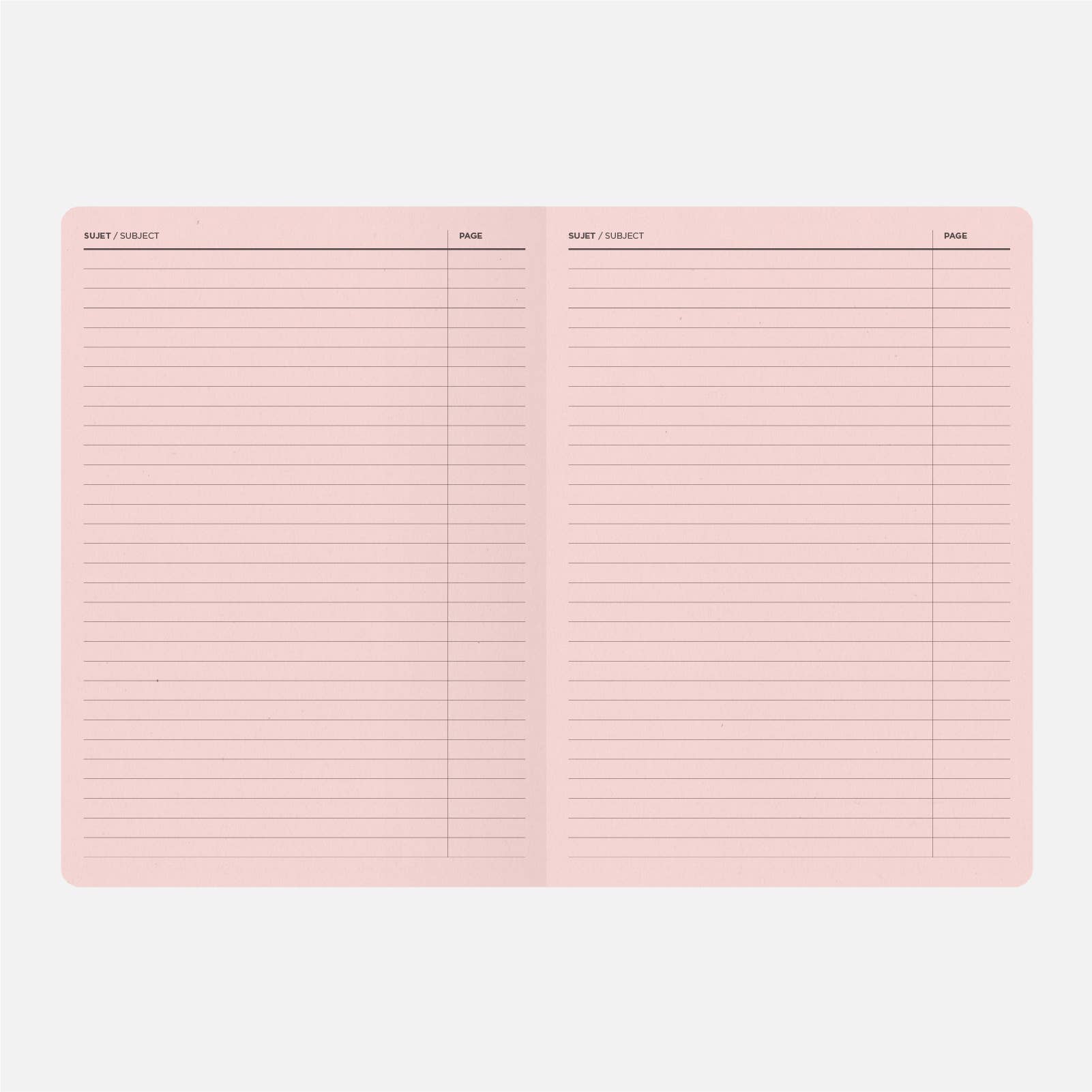 Papier Tigre Anteckningsbok A5 Admin Plain Pink