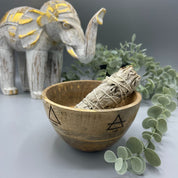 Four Element Wooden Smudge & Ritual Bowl