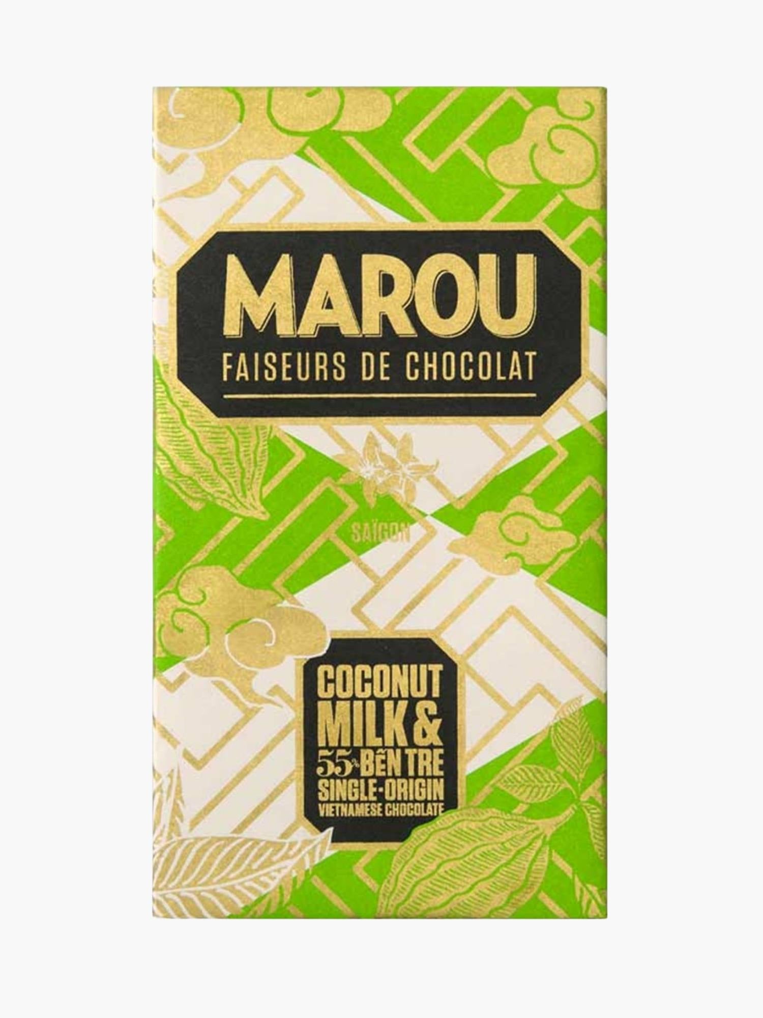 Mörk Mjölkchoklad med Kokosmjölk 55% Marou 80g