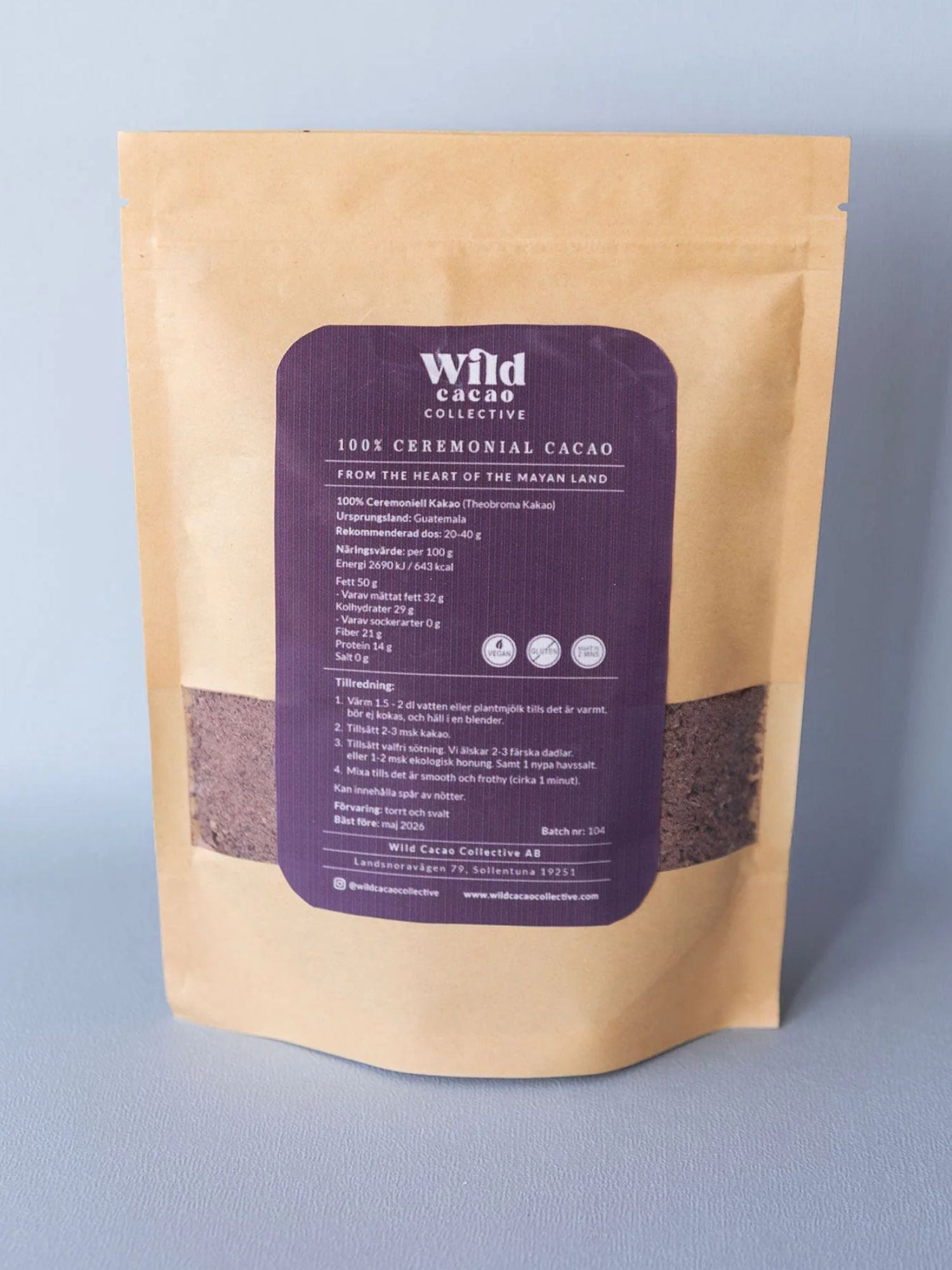 100% Ceremonial Cacao Powder Maia Raices 227 gr