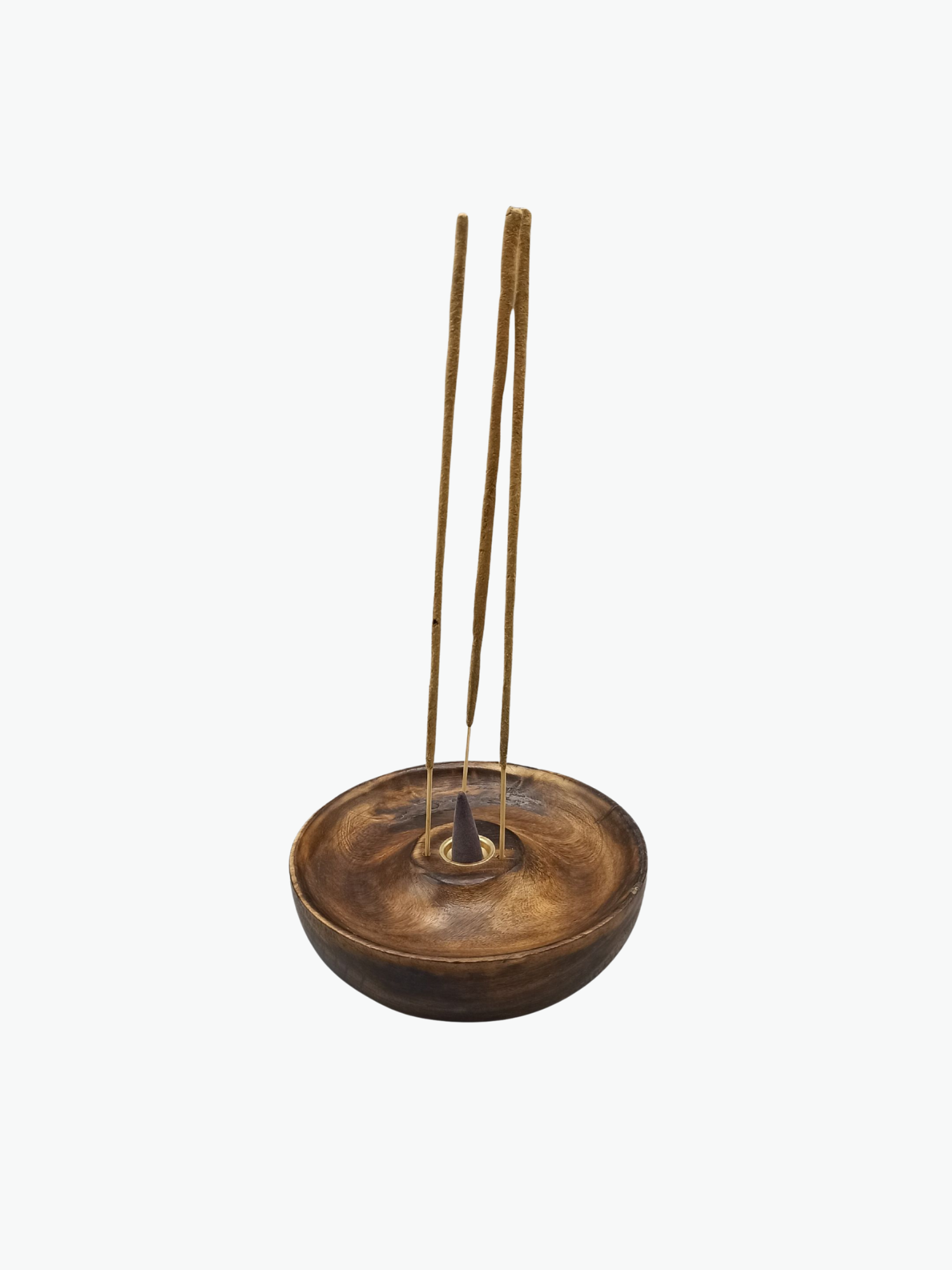 Wood incense holder