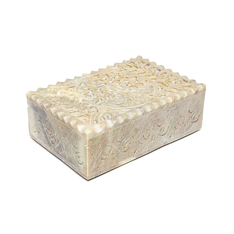 Soapstone Tarot & Jewellery Box Tree of Life