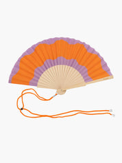Orange Lila Solfjäder med vågmönster