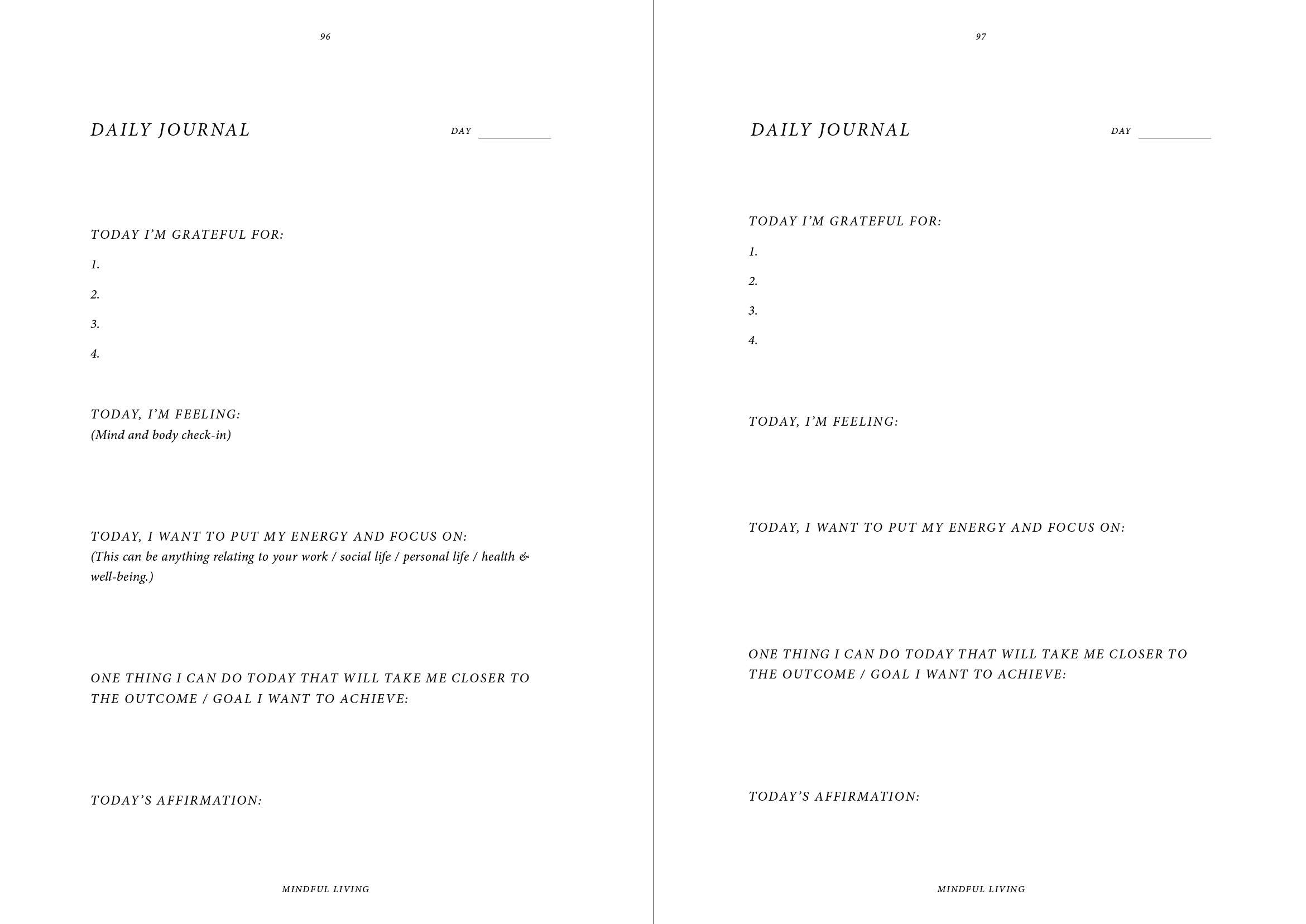 Journal Mindful Living