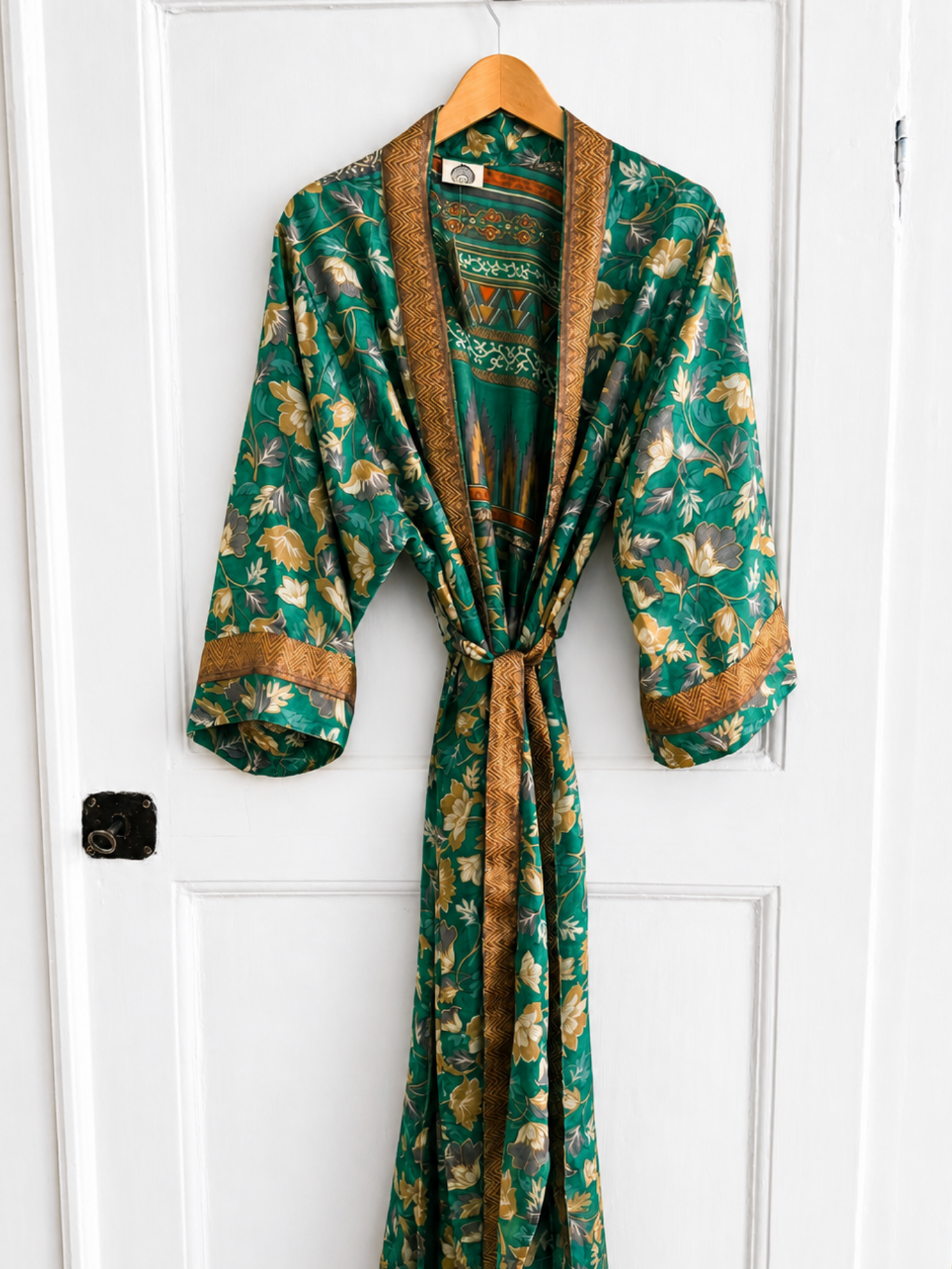 With Seqerqvist Kimono Emerald Bloom