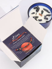 Aries Zodiac Crystal Candle med kristallarmband