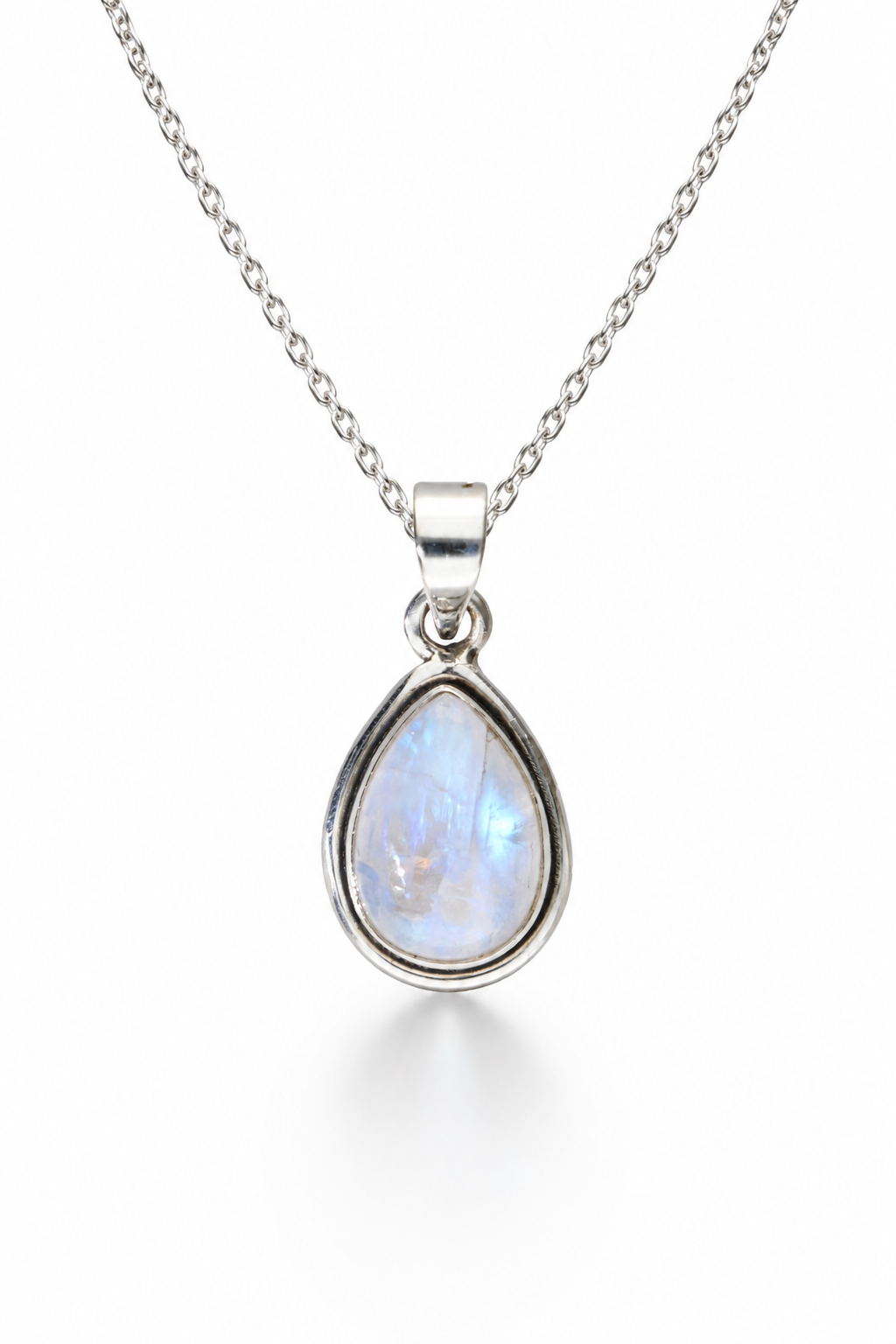 Bohemian Moonstone Pendant Drop 925 Sterling Silver