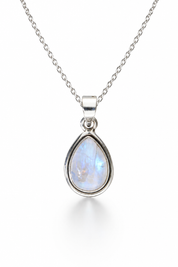 Bohemian Moonstone Pendant Drop 925 Sterling Silver