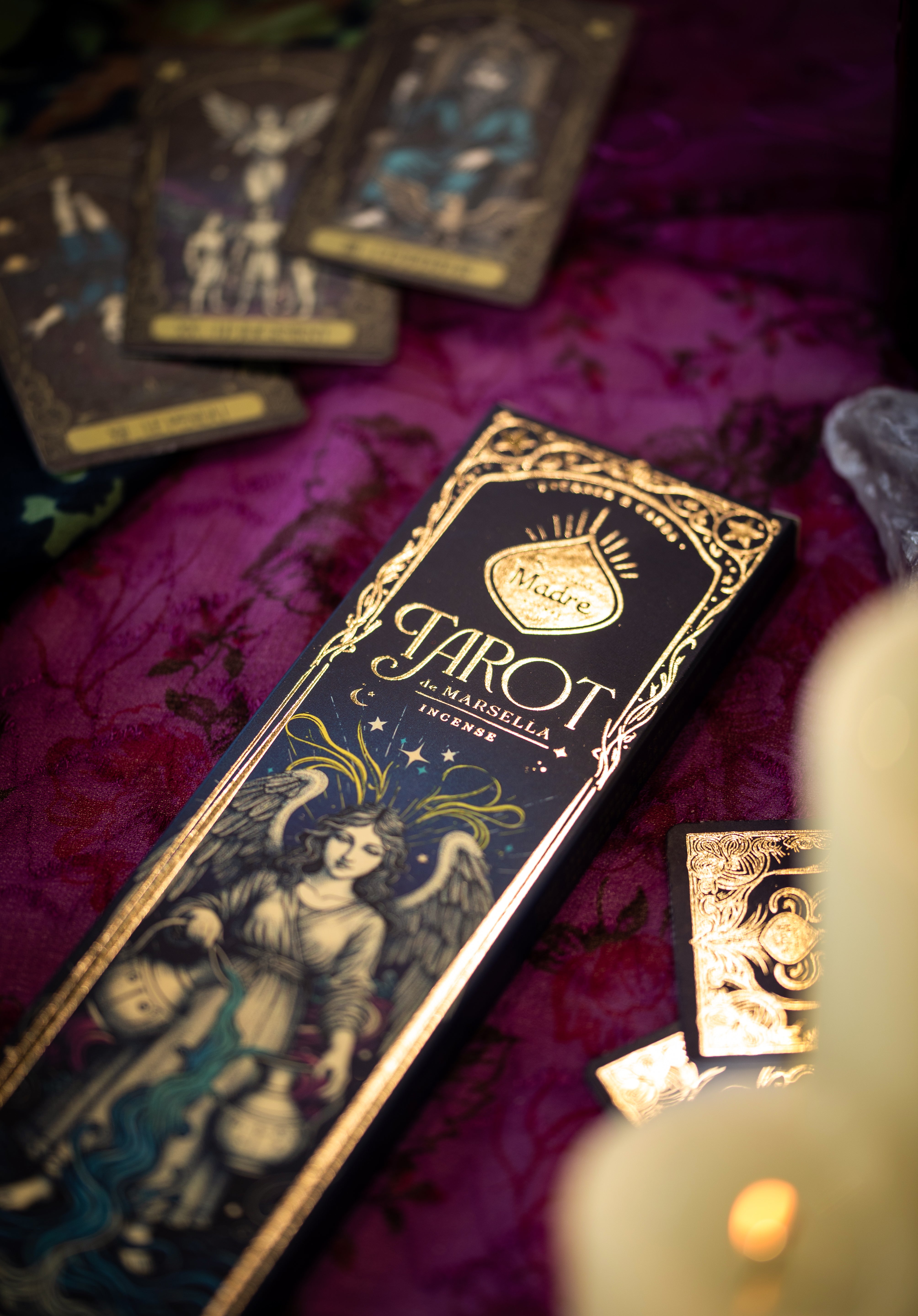 Tarot Marsella Pink Pepper & Frankincense rökelse Sagrada Madre