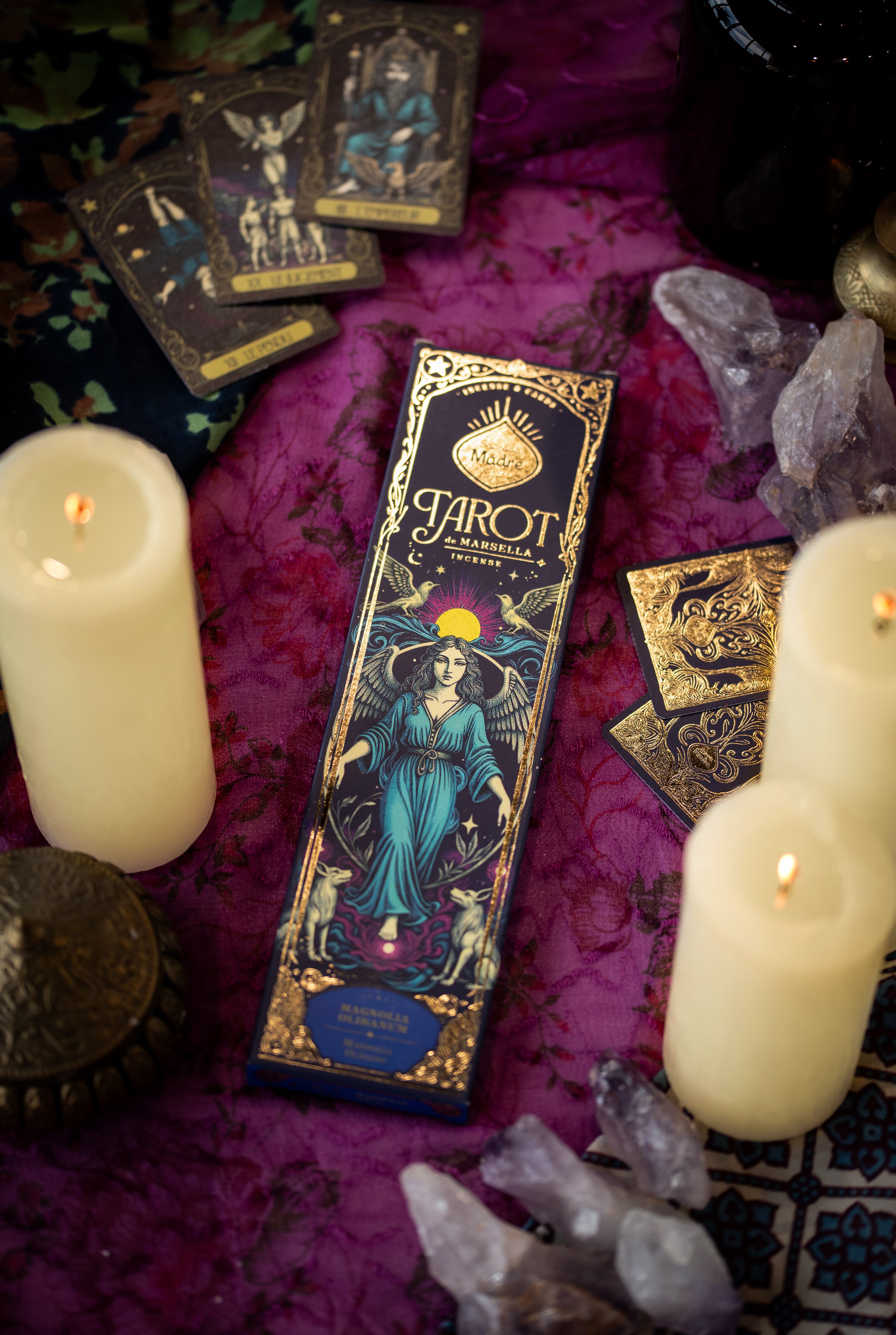 Tarot Marsella Magnolia & Frankincense rökelse Sagrada Madre