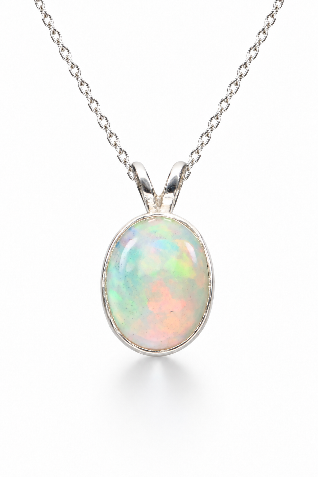 Bohemian Opal Pendant 925 Sterling Silver