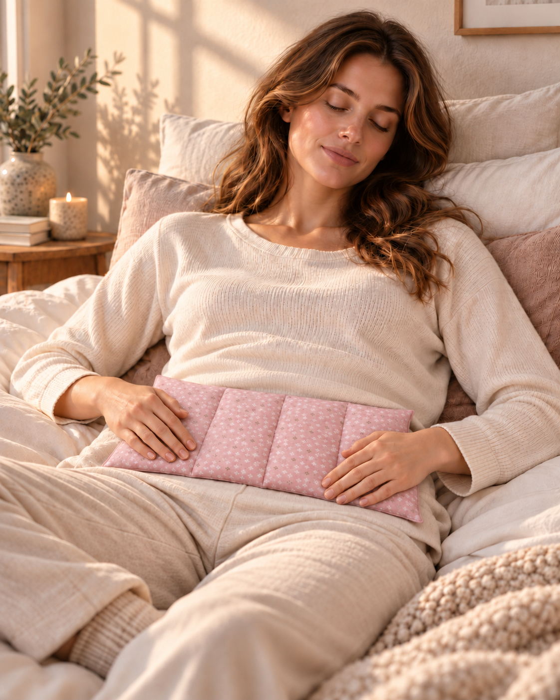 Rosa Vetekudde PMS – Extra Bred med Lavendel Bodhi
