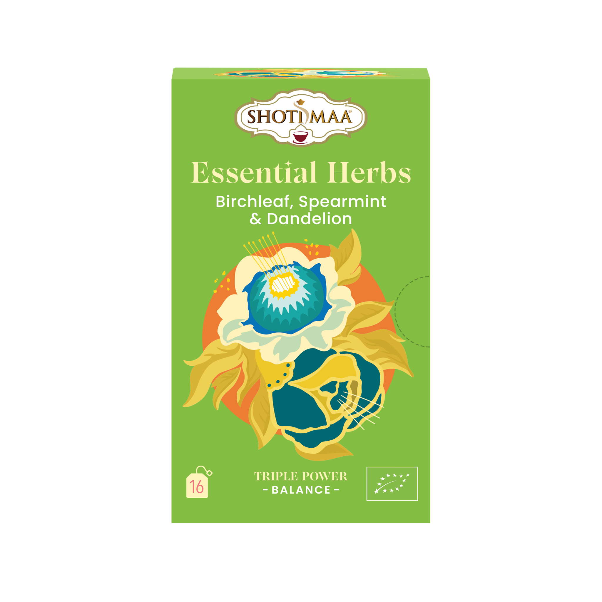 Essential Herbs - Organic Birchleaf, Spearmint & Dandelion Herbal Tea Shotimaa