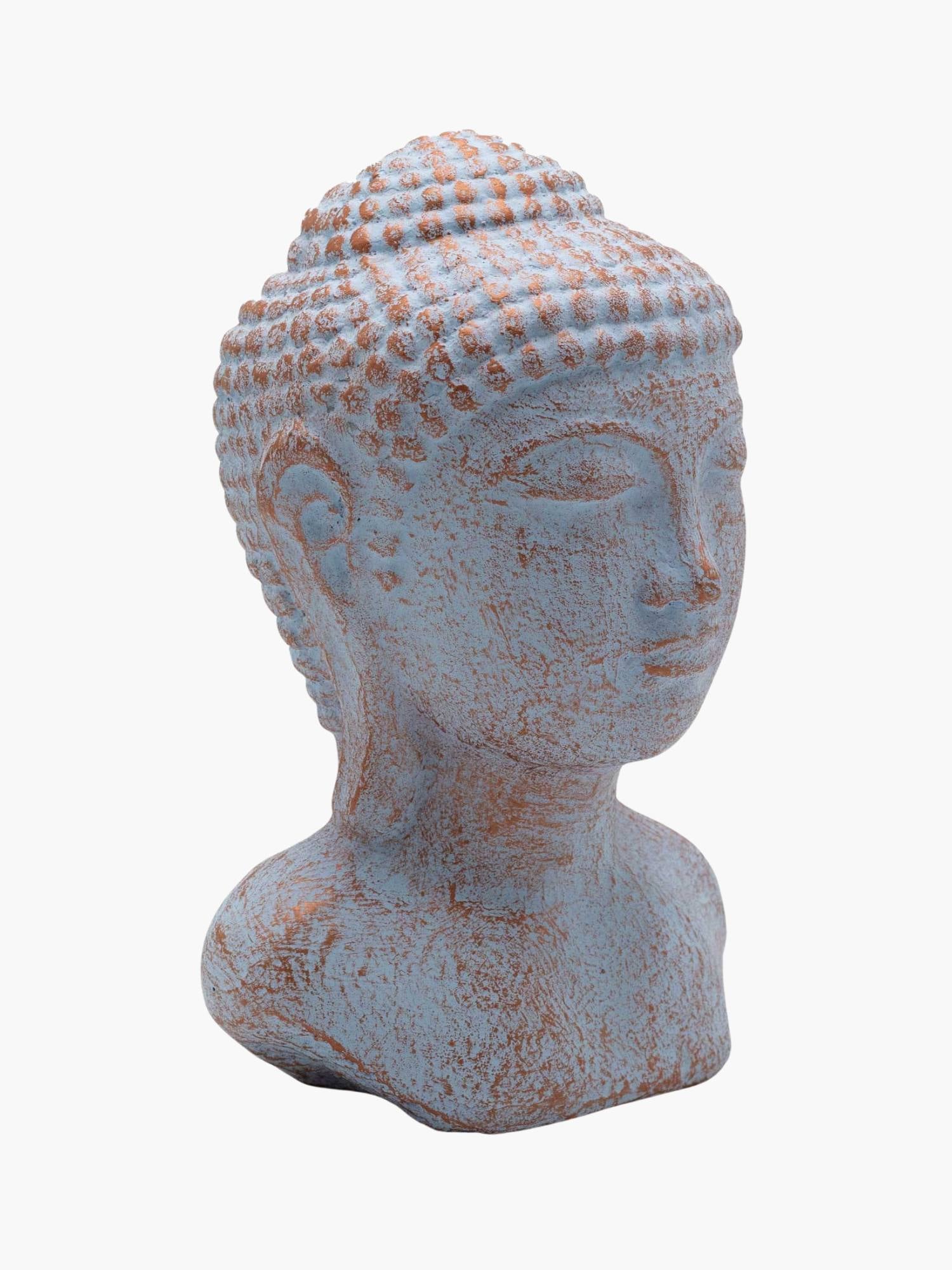 Tranquility Buddha Head Blue Copper