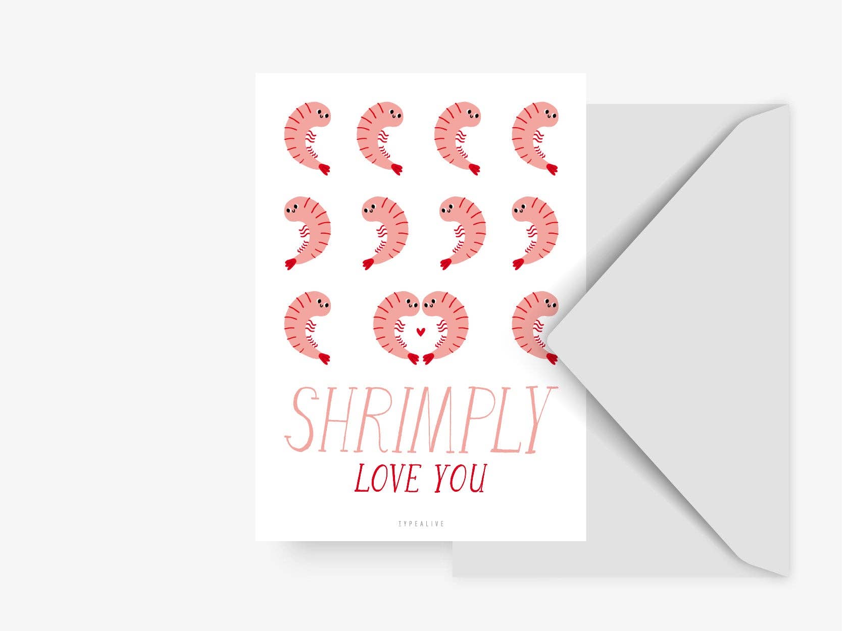 Vykort Shrimply Love