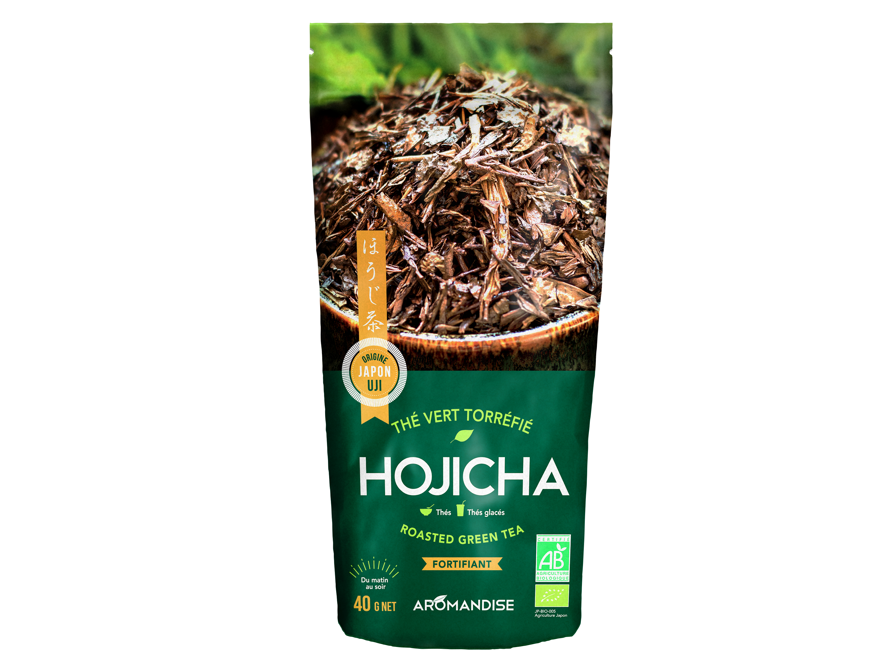 Hojicha Ekologiskt Rostat Grönt Te 40 G Aromandise