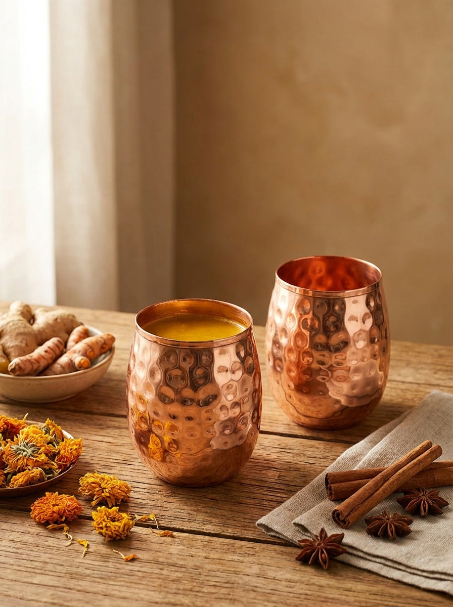 Kopparmugg hamrad 350 ml