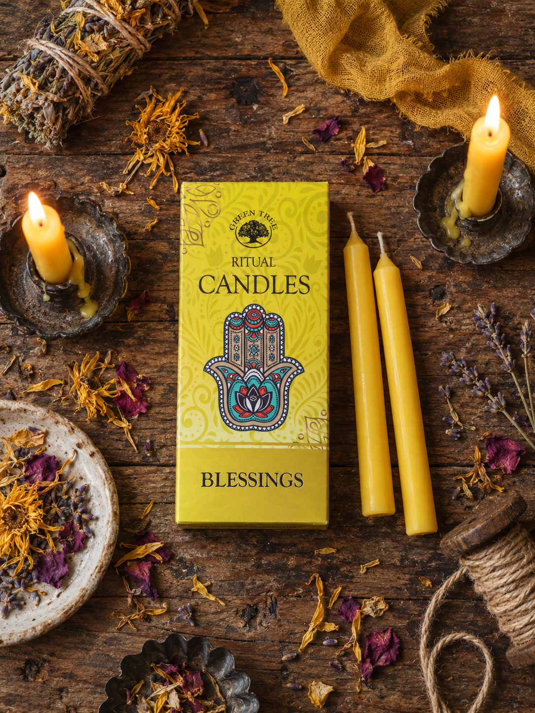Green Tree Ritual Candle - Blessings 10-pack