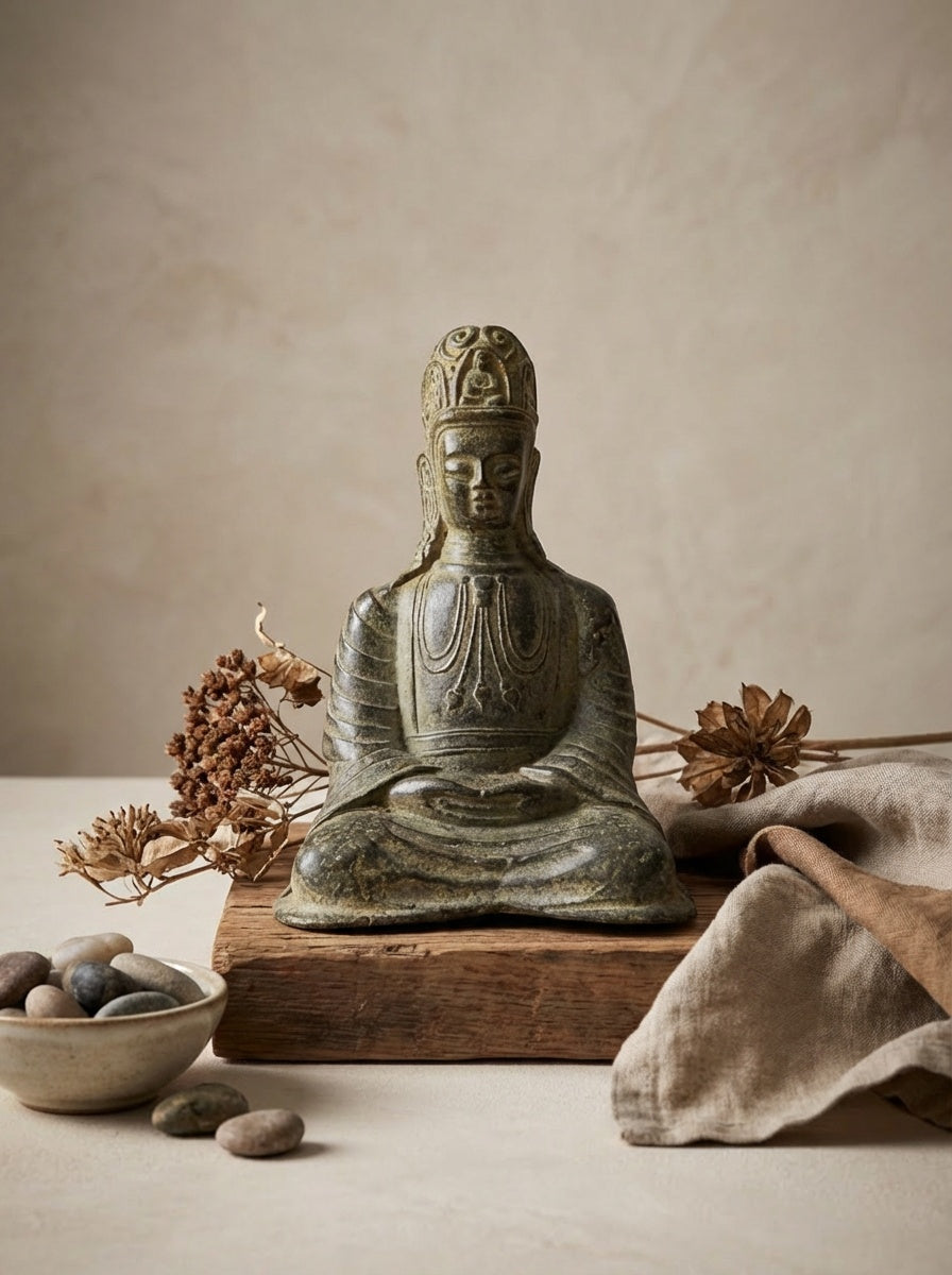 Sittande Buddha Brons