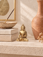 Buddhastaty i mässing - Ratnasambhava 8cm
