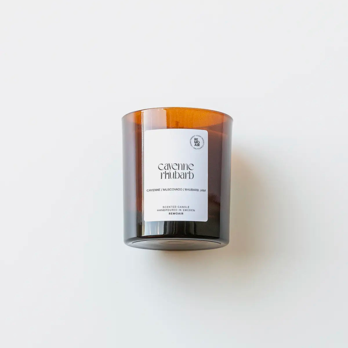 Cayenne Rhubarb scented candle Remoair