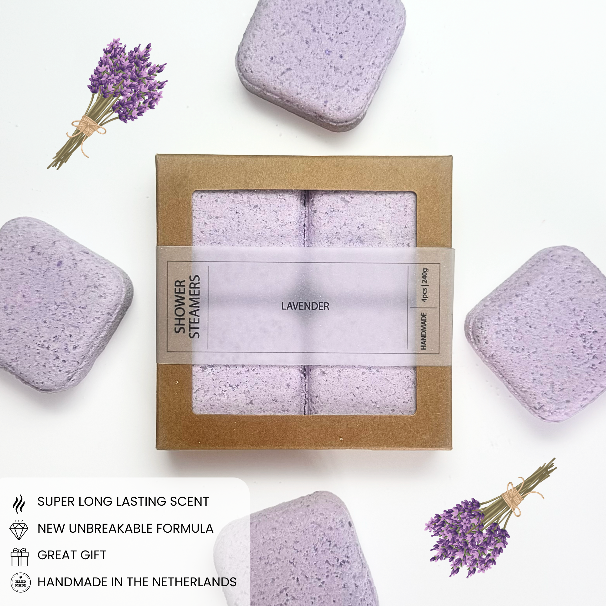 Natural Shower Steamers Gift Pack Lavender
