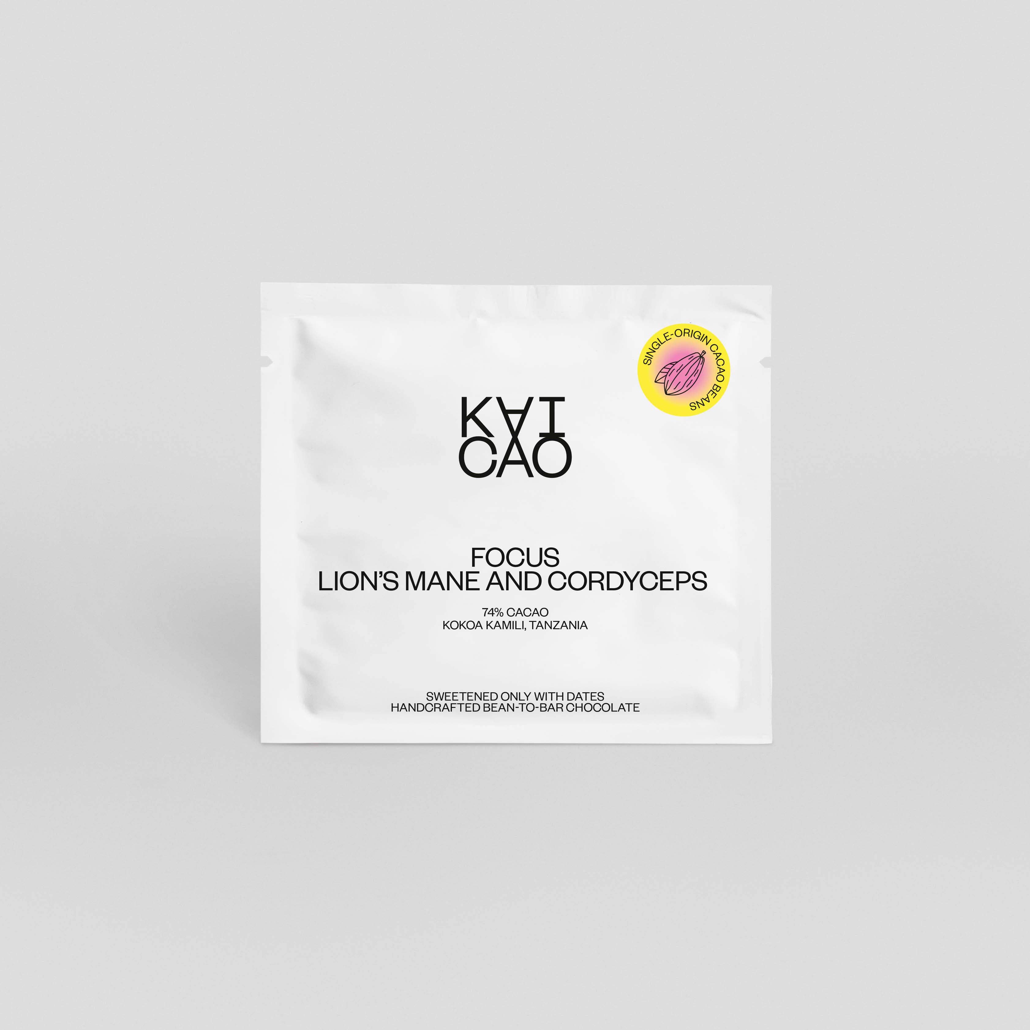 Kaicao Focus Functional Chocolate Bar - Lion's Mane & Cordyceps 30g