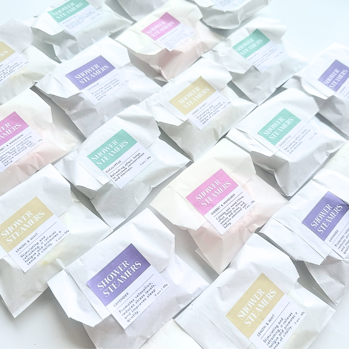 Natural Shower Steamers Mandarin & Sherbet