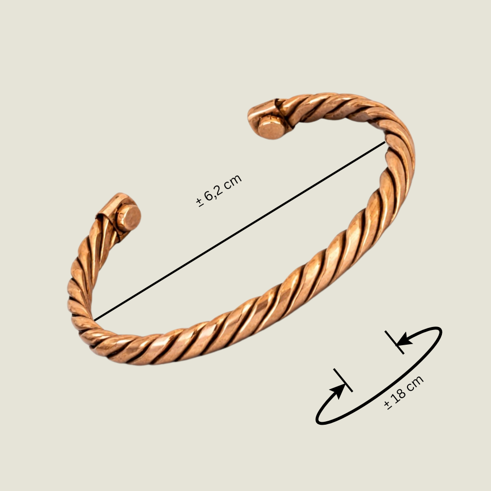 Magnetiskt Koppararmband – Handgjort i Ren Koppar