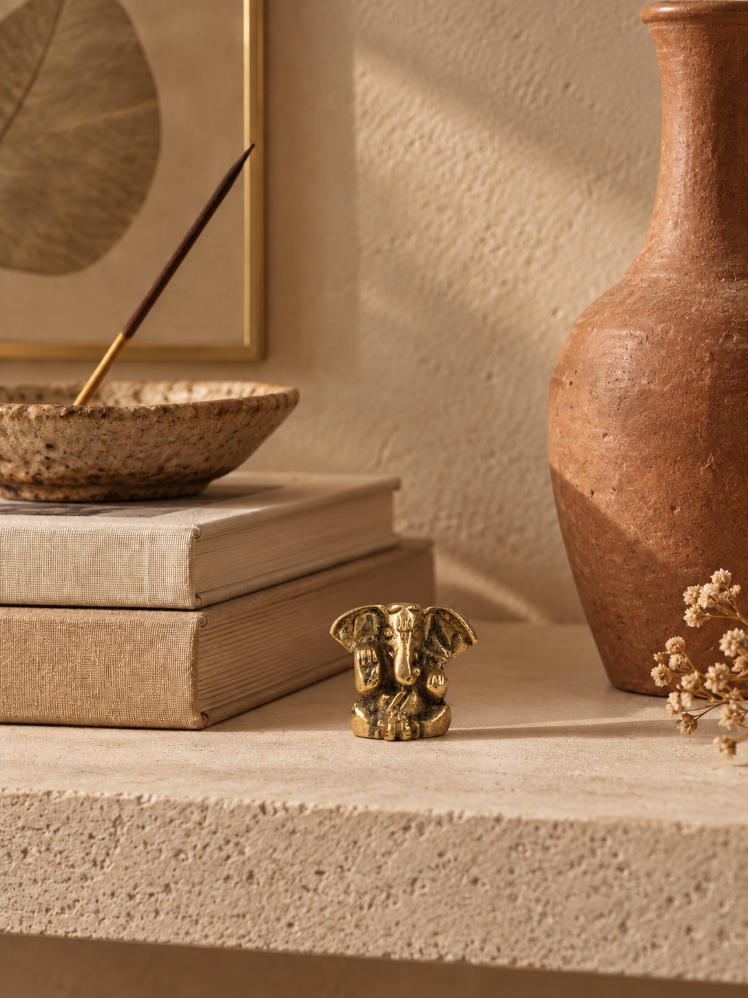 Ganesha Staty i Mässing 5cm