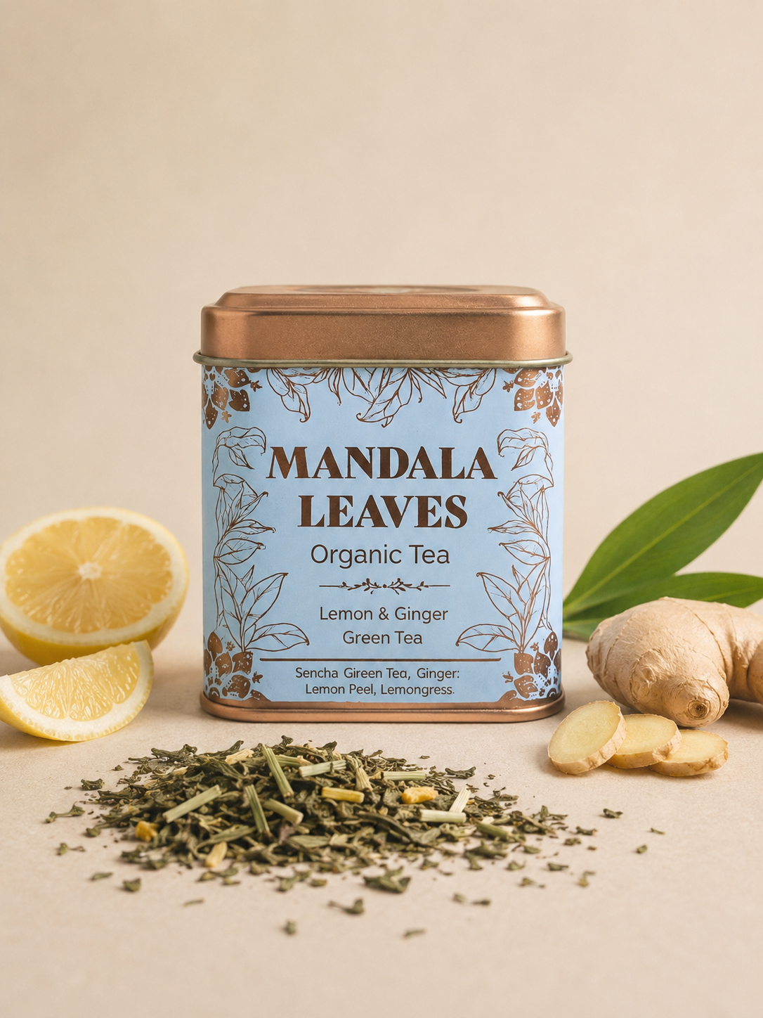 Classic Green Tea with Lemon & Ginger Lösvikt Te 50g