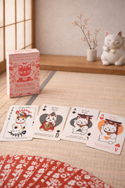 Fortune Cats Playing & Oracle Cards – Maneki Neko Kortlek