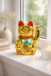 Maneki Neko Lucky Cat Super Gold - Money & Wealth