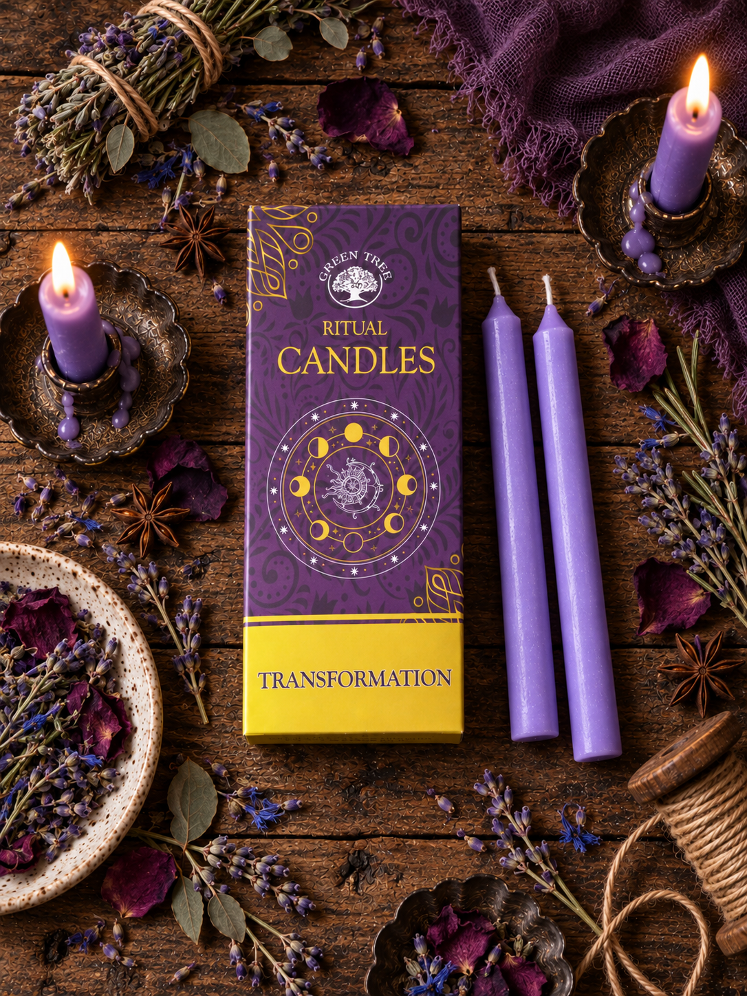 Green Tree Ritual Candle - Transformation 10-pack