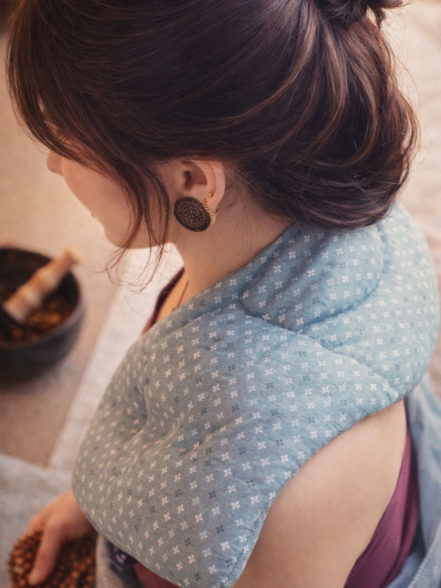 Vetekudde för nacke och axlar med lavendel