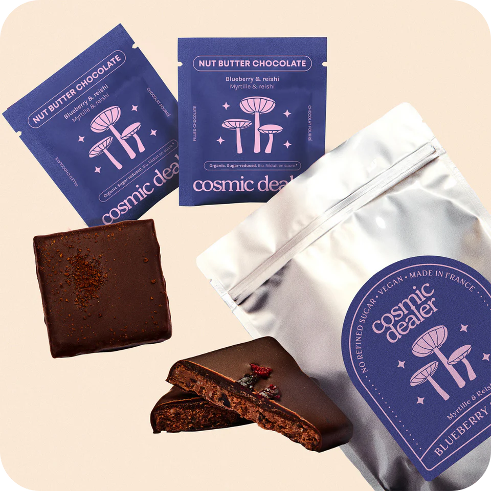 Wild Blueberry & Reishi Nut Butter Chocholate 20g