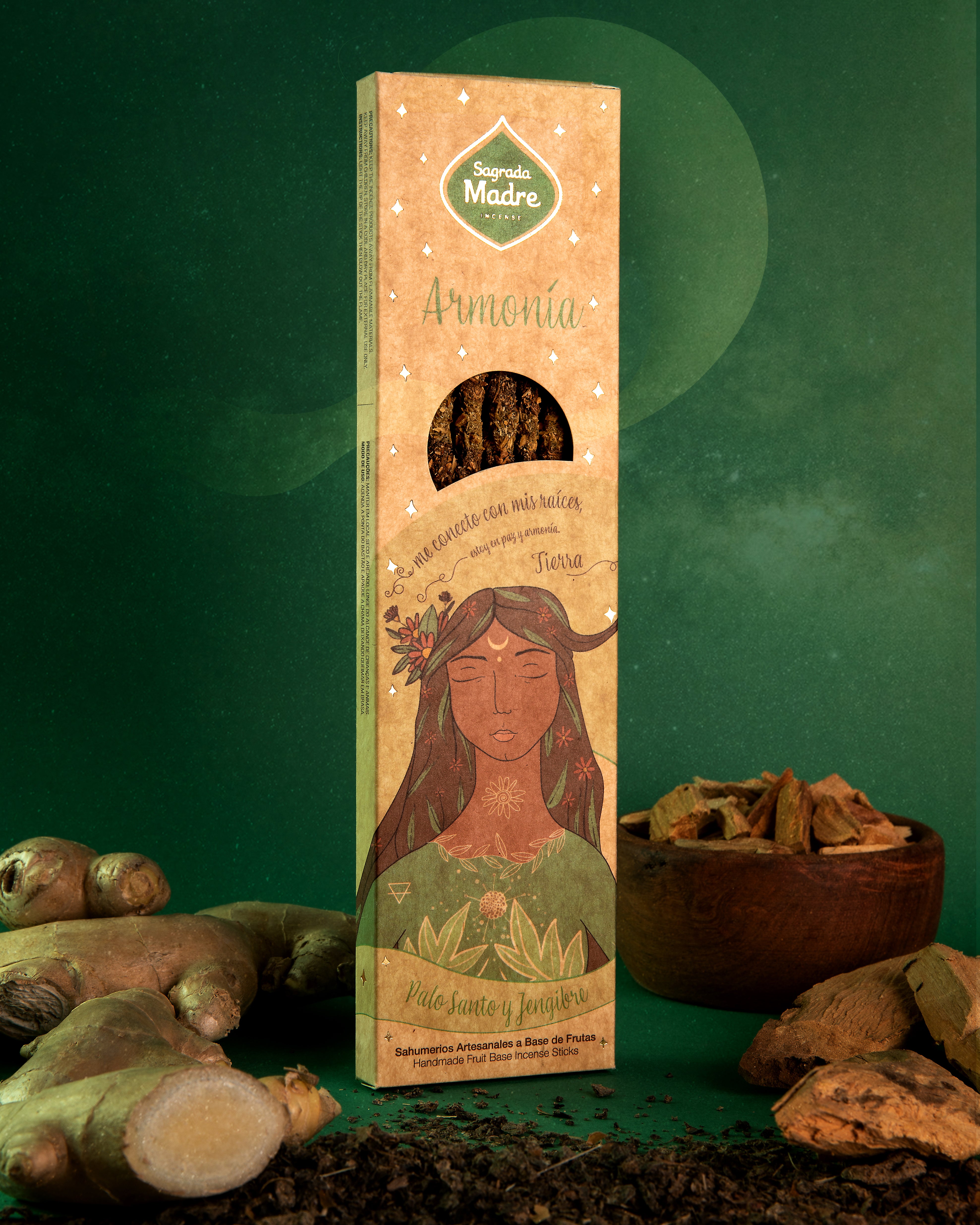 Earth Element Palo Santo &amp; Ginger Incense Sagrada Madre