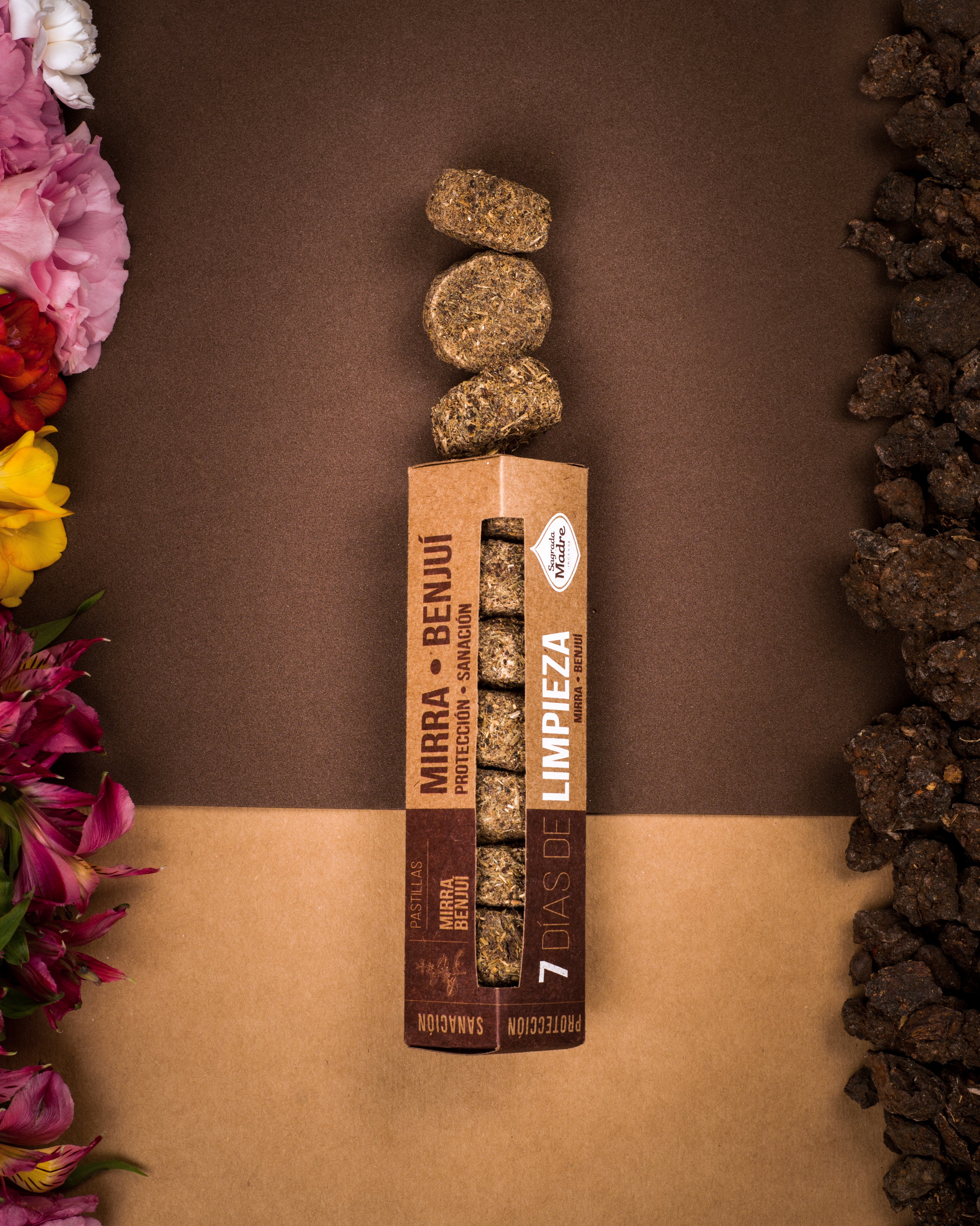 Myrrh &amp; Bensoe Bombita incense balls Sagrada Madre