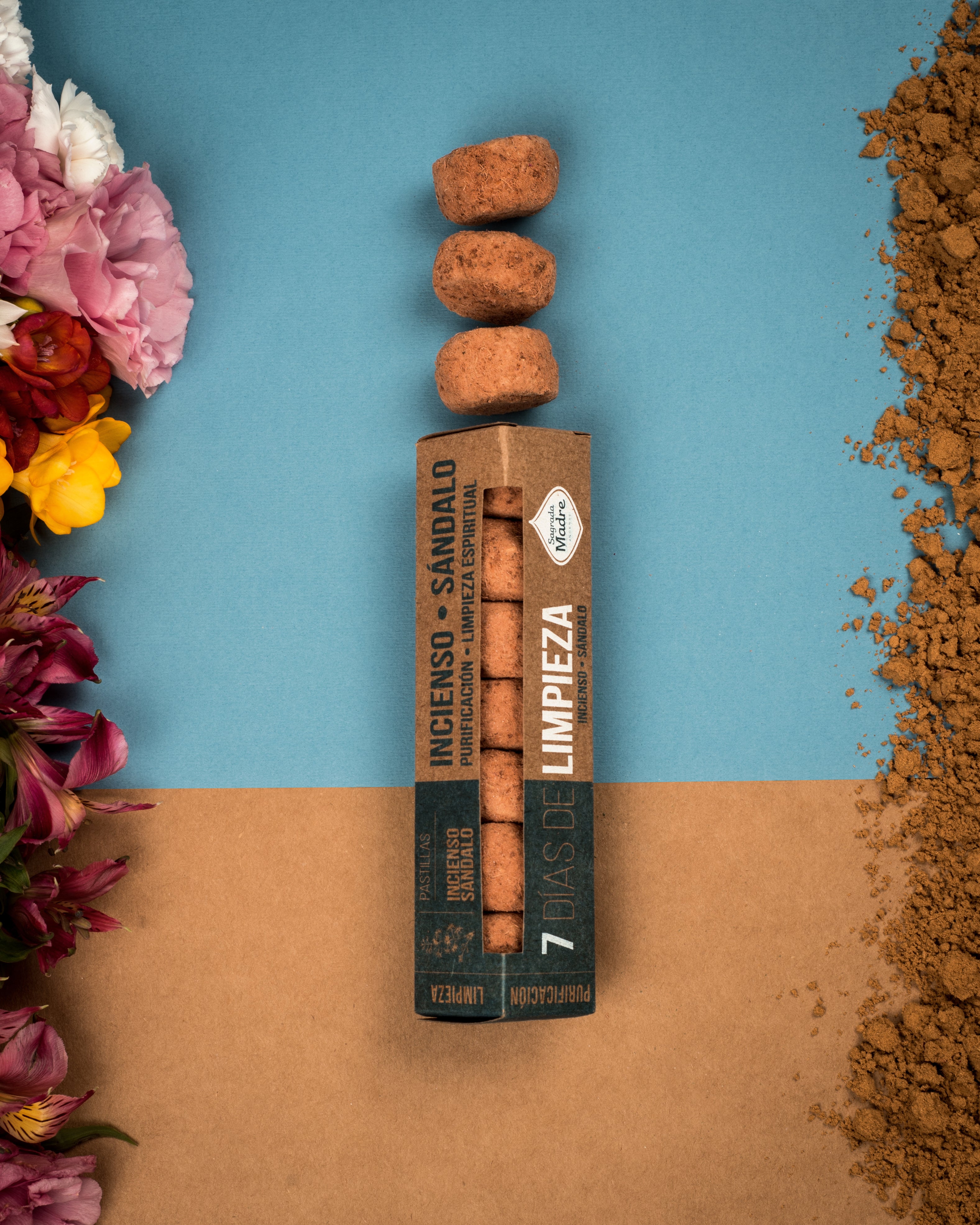 Frankincense &amp; Sandalwood Bombita incense balls Sagrada Madre