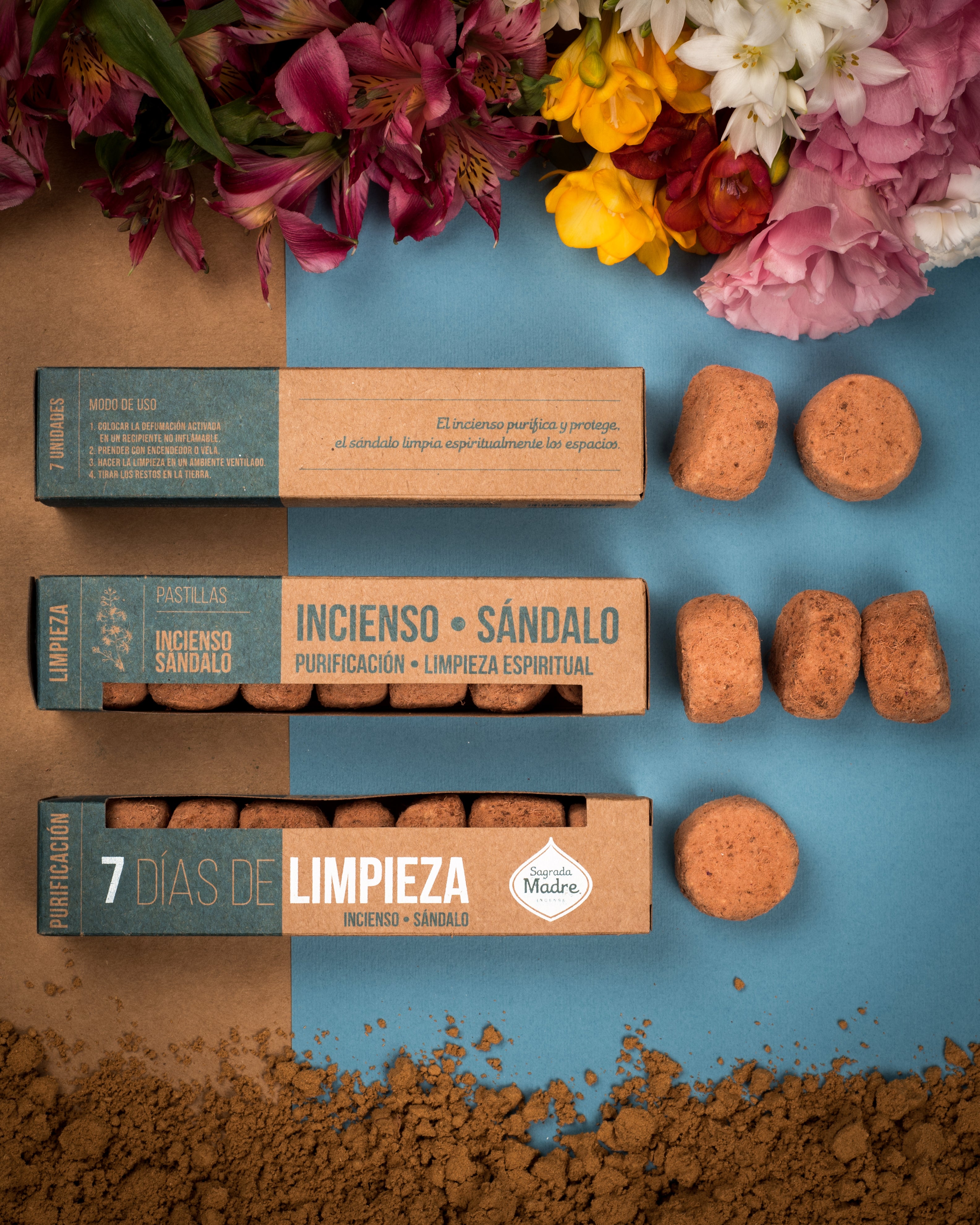 Frankincense &amp; Sandalwood Bombita incense balls Sagrada Madre
