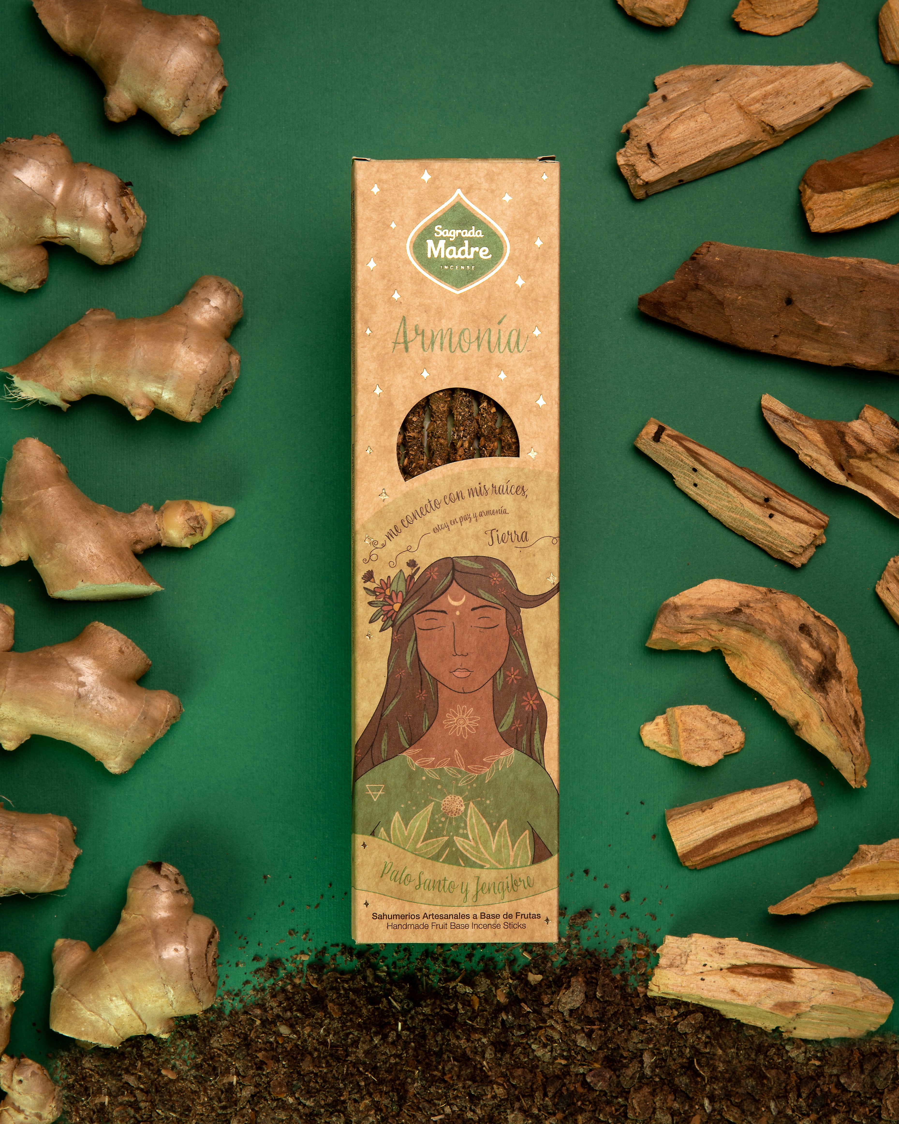 Earth Element Palo Santo &amp; Ginger Incense Sagrada Madre