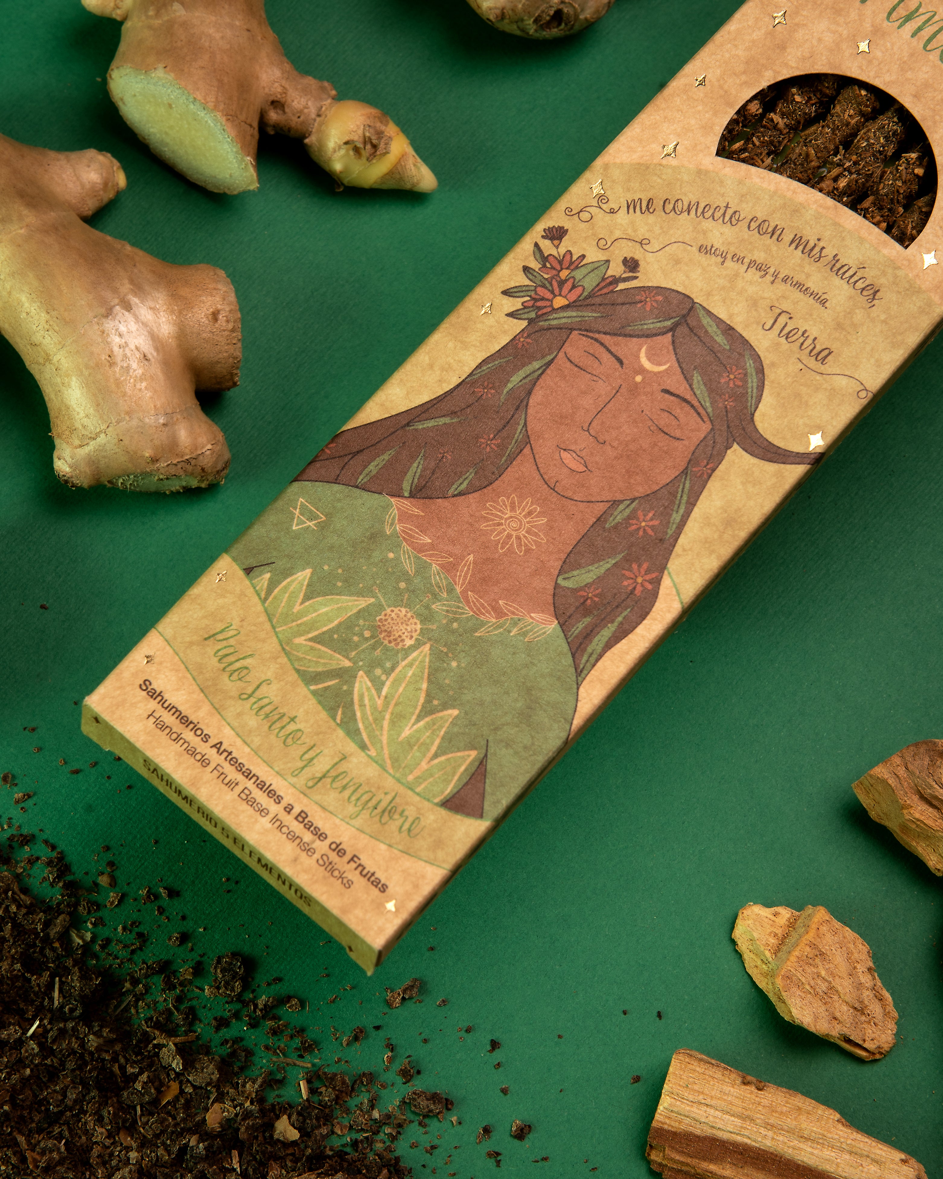 Earth Element Palo Santo &amp; Ginger Incense Sagrada Madre