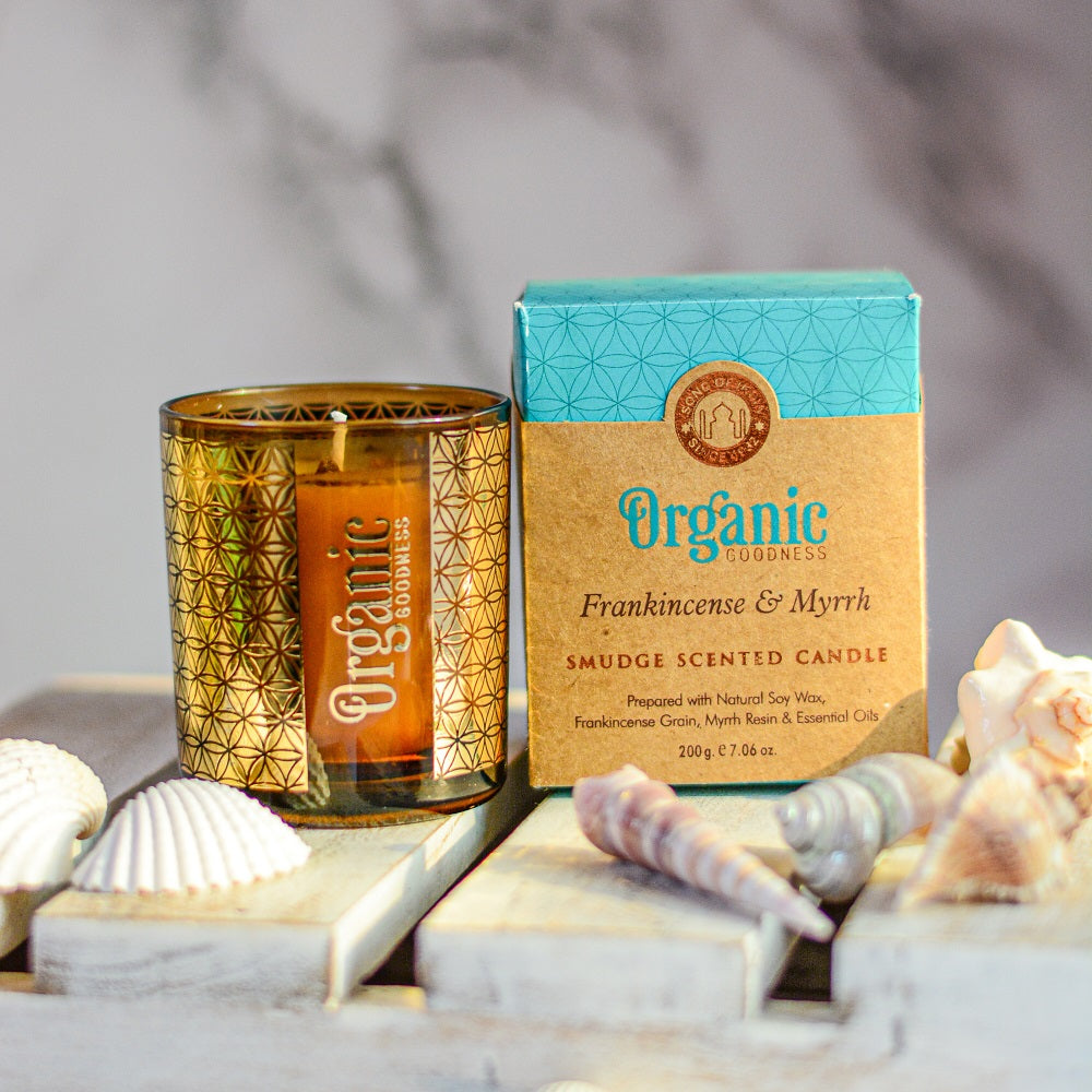Frankincense &amp; Myrrh Aromatherapy scented candle