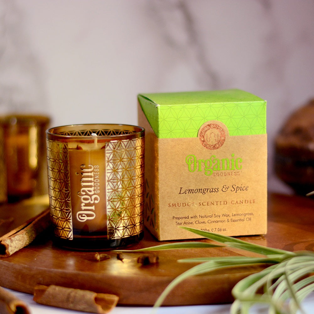 Citrongräs & Kryddor Aromaterapi doftljus